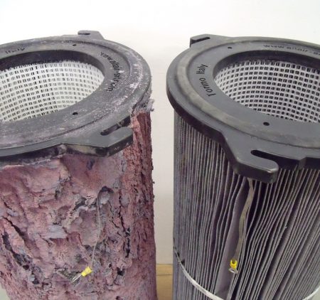 Cleaning industrial filters - before and after